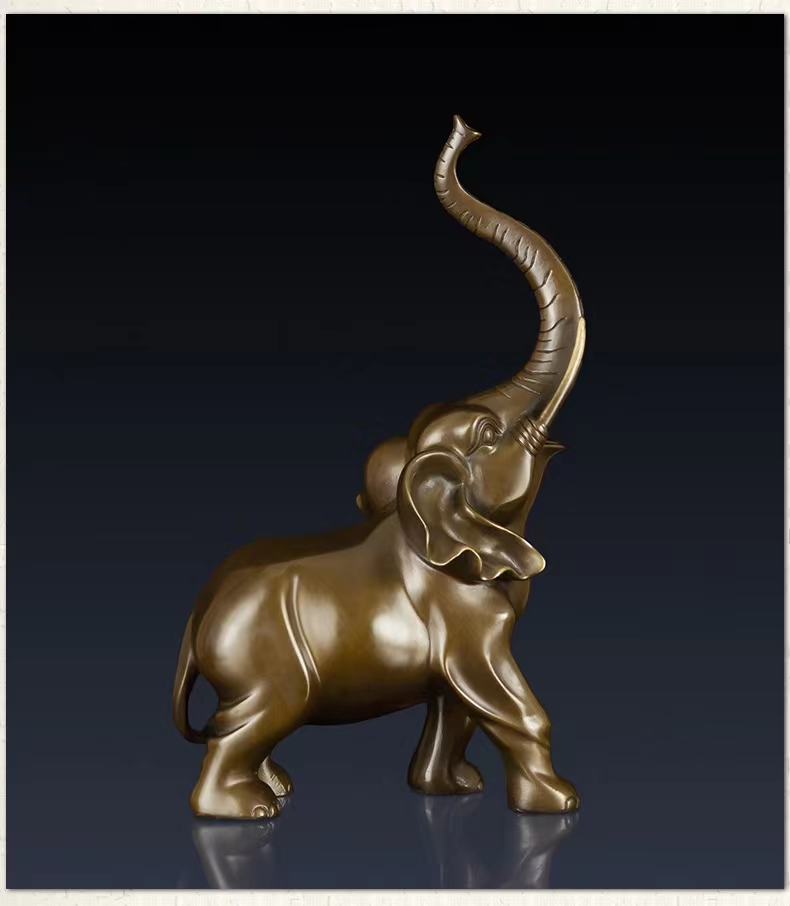 Small Metal Elephant Figurine