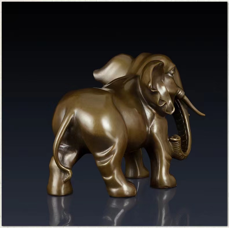 Small Metal Elephant Figurine