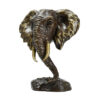 Brass Elephant Head Sculpture