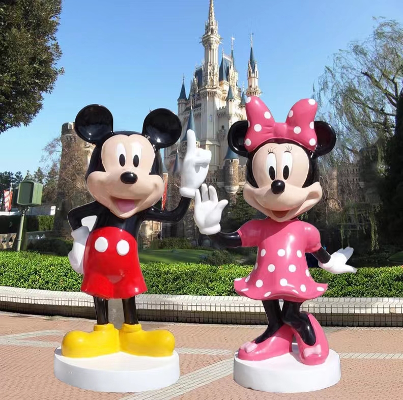 minnie and mickey garden statues