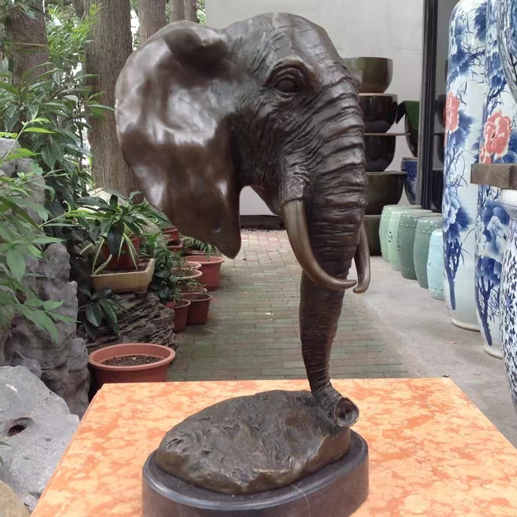 Elephant Head Sculpture