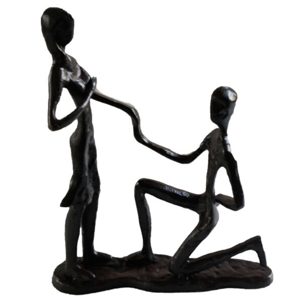 Metal Couple Sculpture