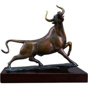 brass bull statue