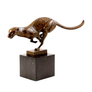 bronze cheetah sculpture