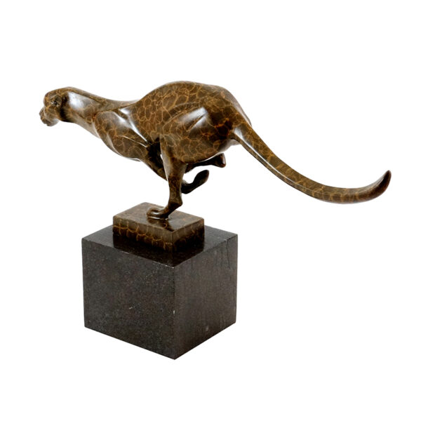 bronze cheetah sculpture