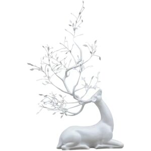 white deer sculpture