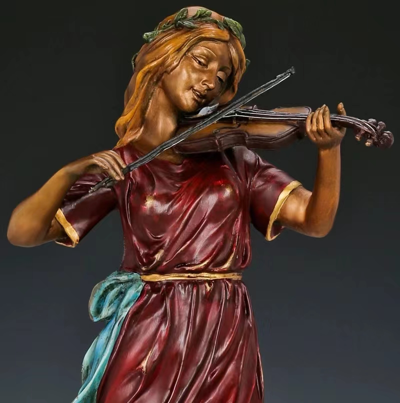 Bronze Violinist Sculpture
