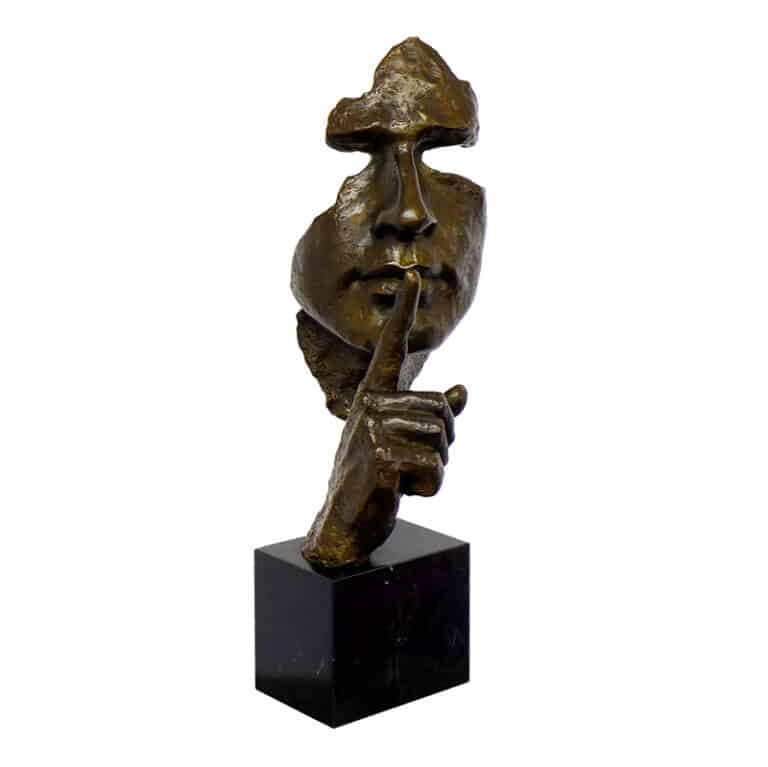 silence is golden sculpture