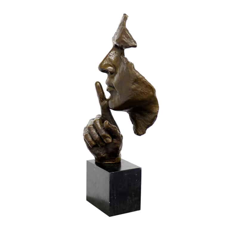 silence is golden sculpture