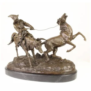 Horse and Rider Sculpture