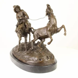 Horse and Rider Sculpture