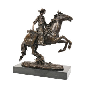 cowboy on horse statue