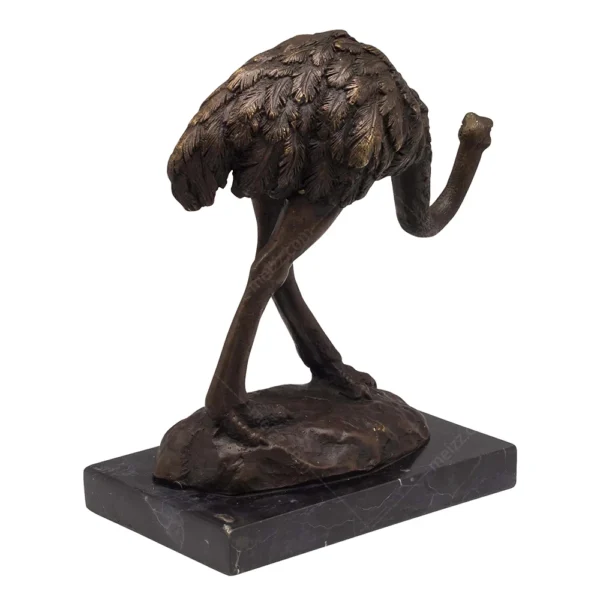 bronze ostrich sculpture