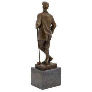 brass golfer statue