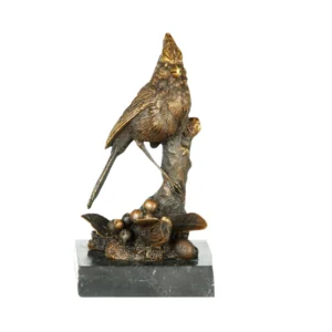 bronze bird statue