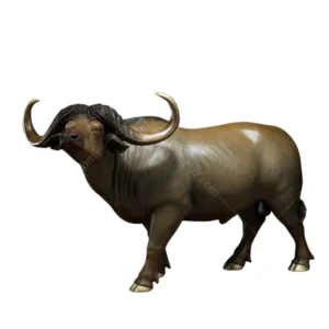 brass buffalo statue
