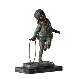 child playing statue