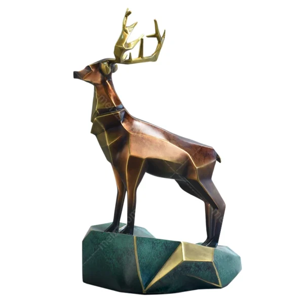 geometric deer sculpture