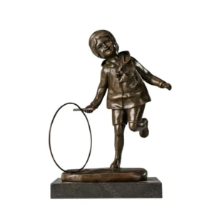 child playing statue