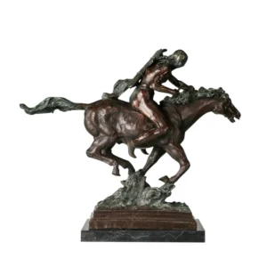 indian riding horse statue