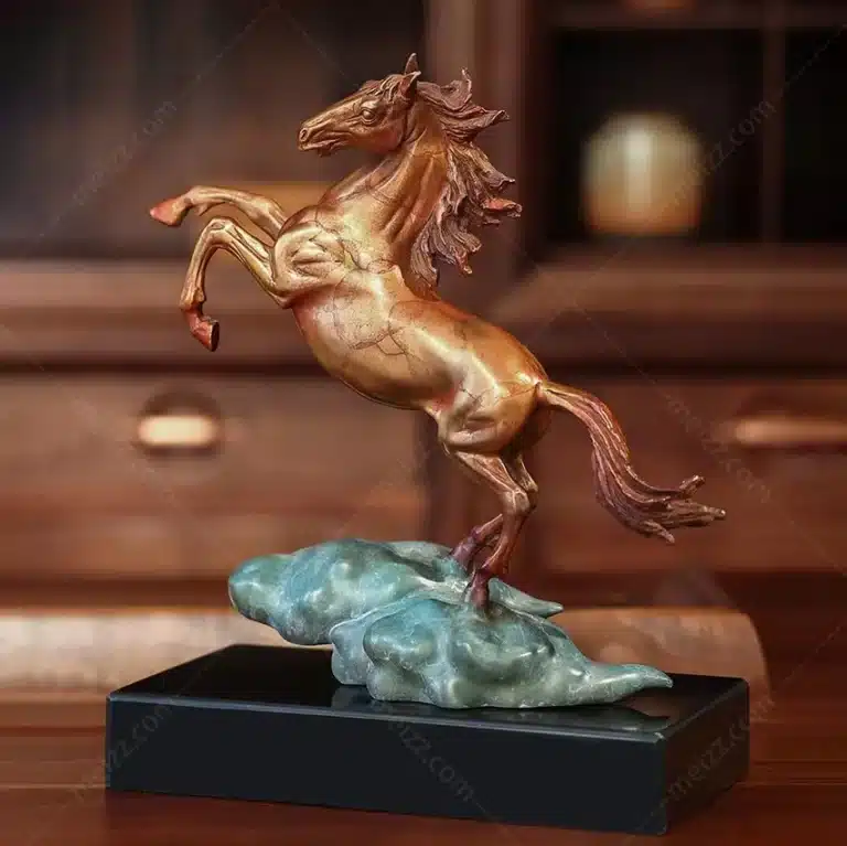 prancing horse statue