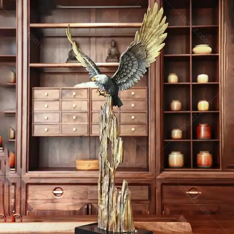 flying eagle statue