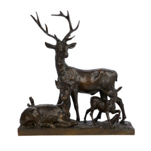 bronze deer figurines