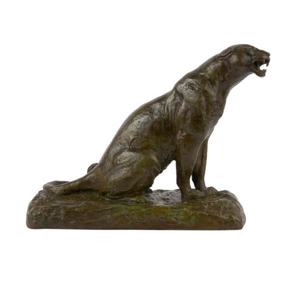 sitting jaguar statue
