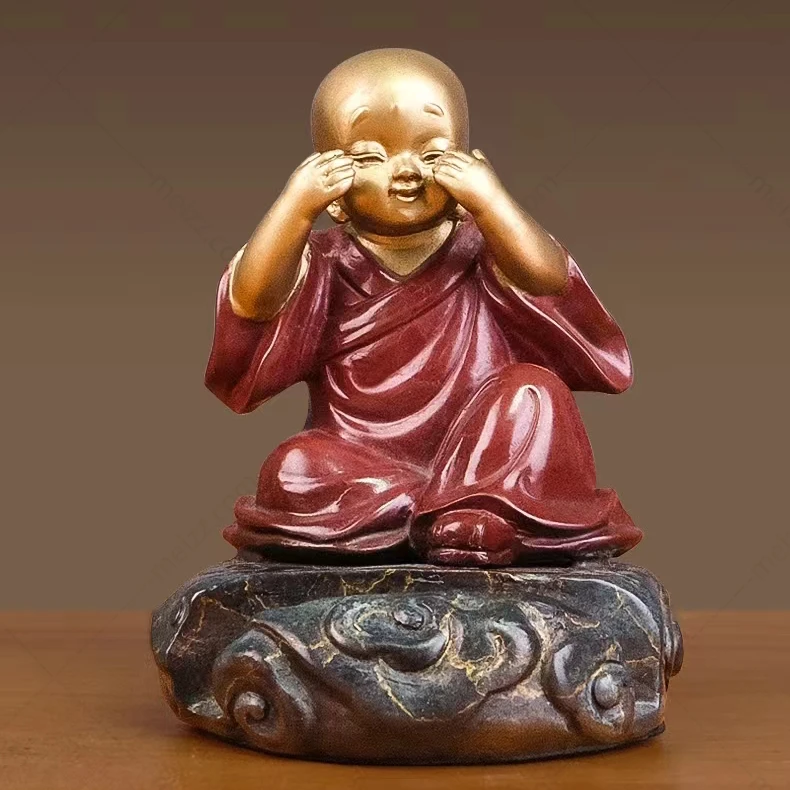 cute monk statue