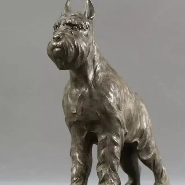 schnauzer dog statue