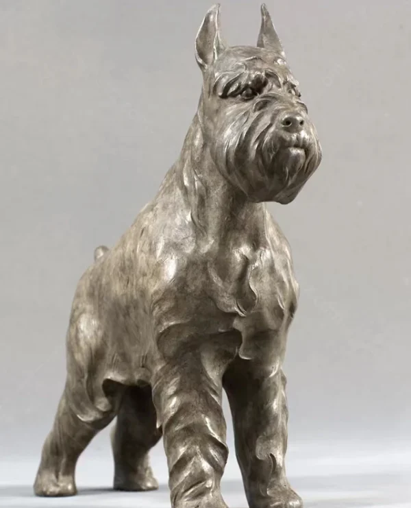 schnauzer dog statue