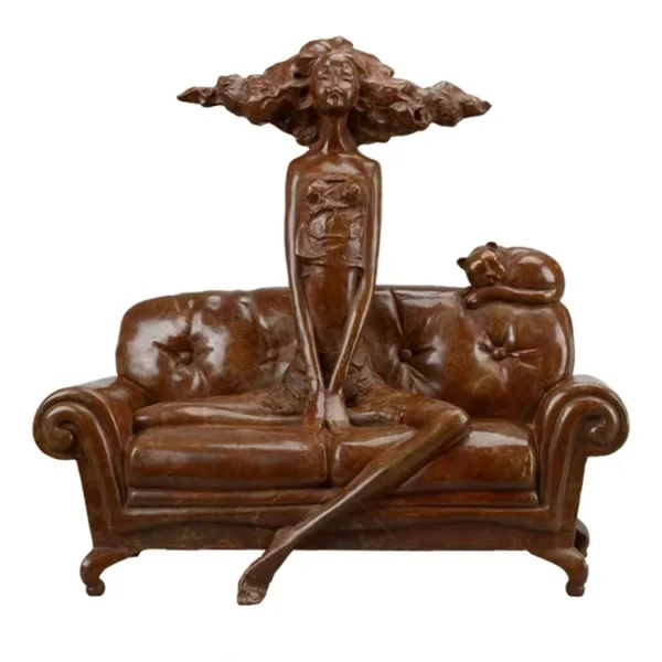 sitting lady sculpture