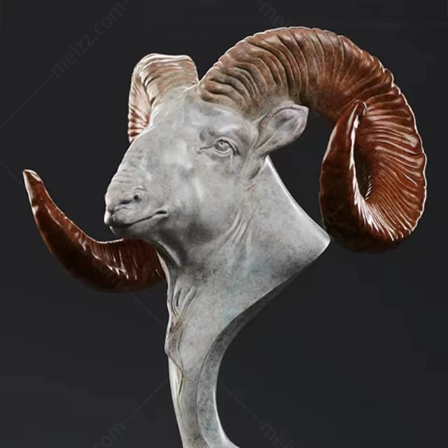 ram head sculpture