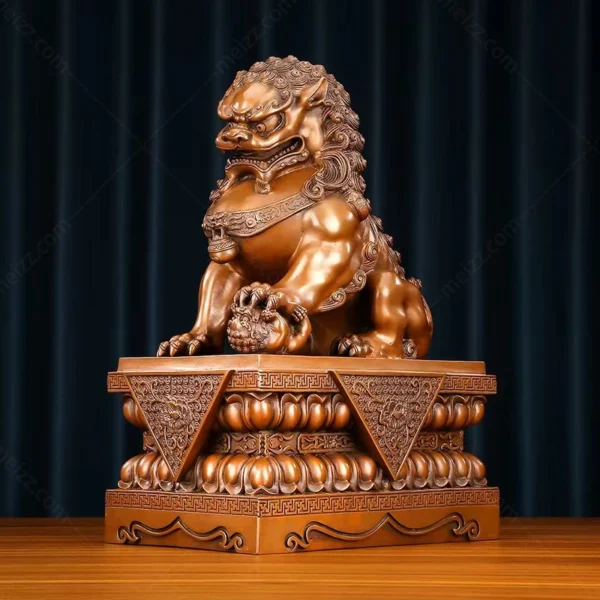 feng shui lion statue