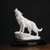 White Wolf Sculpture