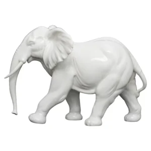 white porcelain elephant figurine