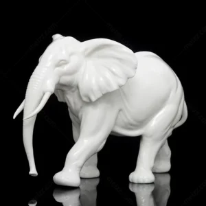 white porcelain elephant figurine