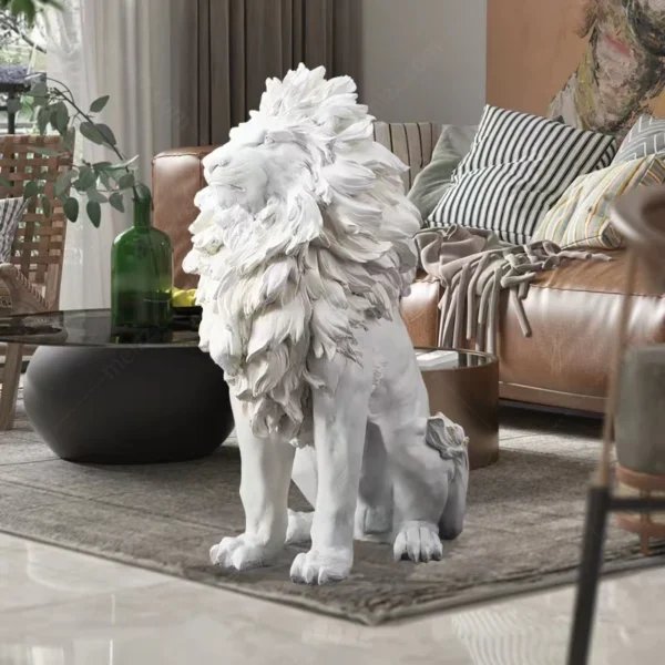 sitting lion sculpture