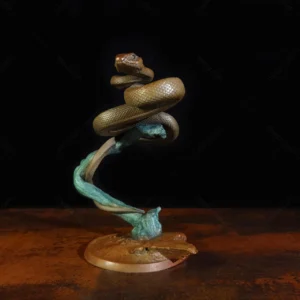 bronze snake sculpture