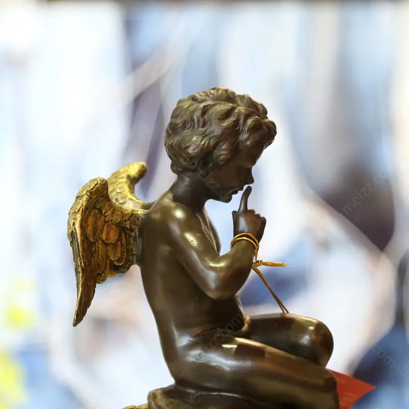 bronze cupid sculpture