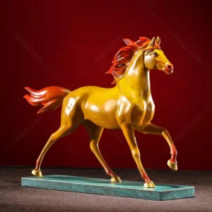 bronze running horse sculpture