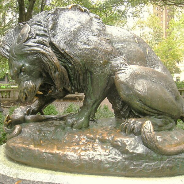 lion and snake sculpture