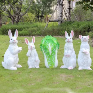 white rabbit sculpture