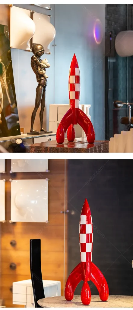 rocket ship sculpture