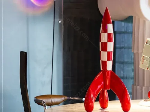 Adventures of Ding Ding Rocket Ship Sculpture