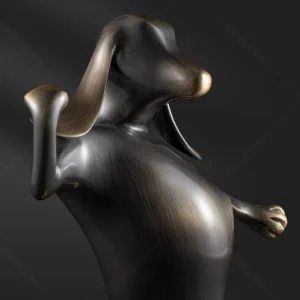 bronze dog figurines