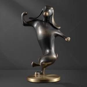 bronze dog figurines