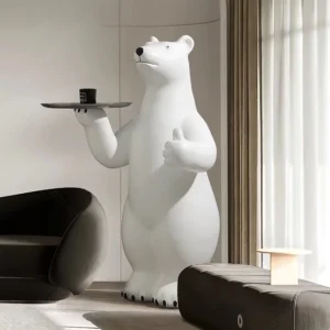 art deco polar bear sculpture