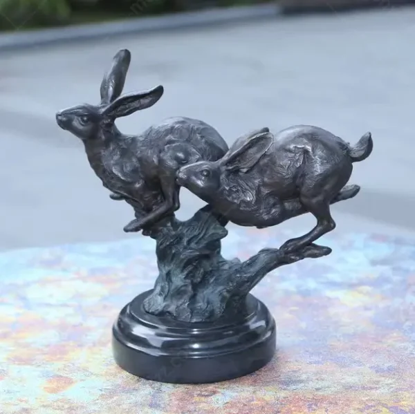Brass Hare Statue