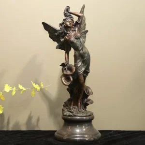 fairy bronze statue